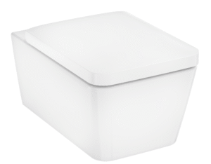 Hansgrohe EluPura Q Wall hung WC Set AquaFall Flush, HygieneEffect with WC seat and cover with SoftClose and QuickRelease