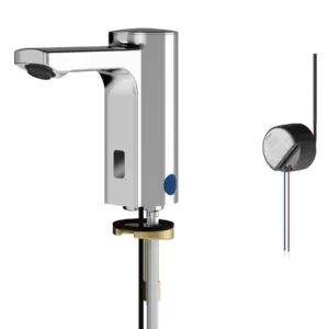 KWC F5E Electronic pillar tap with in-wall power supply