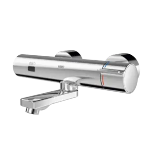 KWC F5E-Therm Electronic thermostatic wall-mounted mixer with battery operation