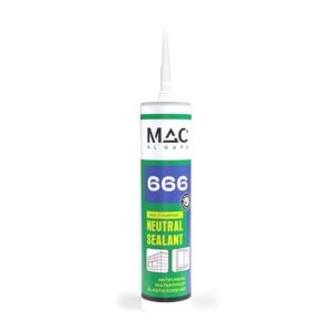 MAC 666 Muti Purpose Neutral Silicone Sealant 280ml Clear